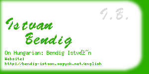 istvan bendig business card